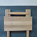 Високий Розкладний Стіл з дерева Ясен Для барів Вуличних Кафе літніх терас 50*50, фото 4