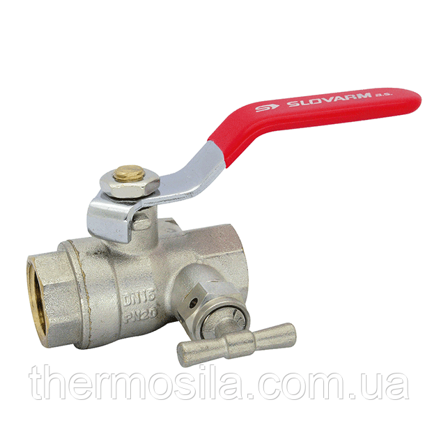 Кран кульовий з дренажним зливом в/в Slovarm 1/2" (КЕ-261), фото 1