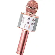Бездротовий караоке мікрофон Wster WS-858 Bluetooth  Портативний караоке-мікрофон з динаміком, фото 5
