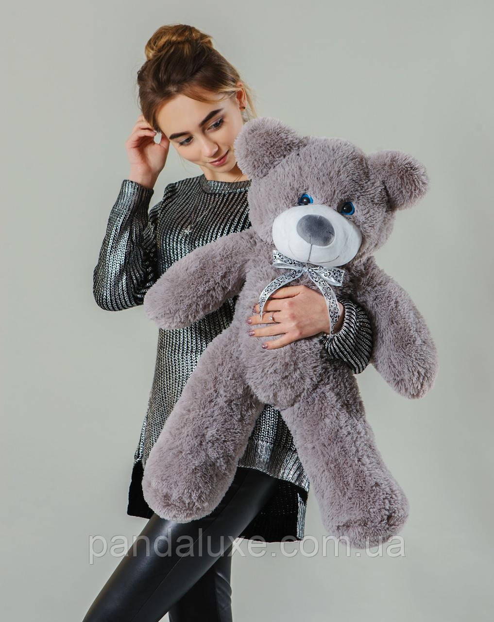 М'яка іграшка плюшевий сірий ведмедик