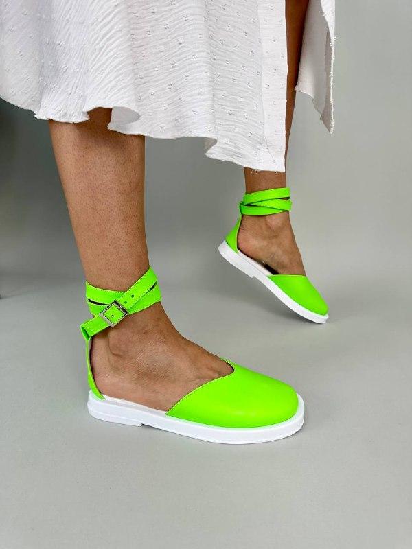 Босоніжки жіночі ShoesBand Салатові натуральна шкіра 41 (26 см) (S85161-1)