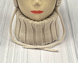 М 90055 Комплект для хлопчика:  шапка  на флісі  з вушками і помпоном   і хомут,  1-5 років, різні кольори, фото 8