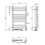 Сушарка для рушників електрична Navin Avalon 12-203153-4880 480x800 чорний, ліва, фото 2