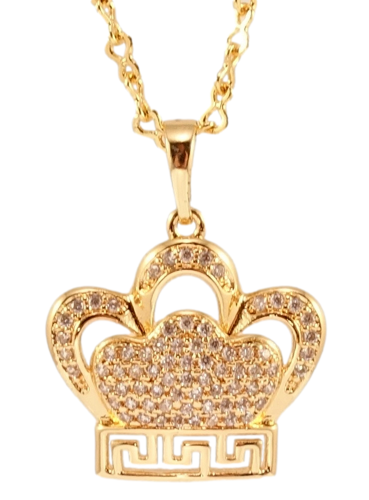 Кулон на ланцюжку Xuping M&L Колір 18K "Корона" довжина 46см х 2мм, фото 1
