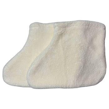 Шкарпетки для парафінотерапії махрові колір молочний (1 пара)