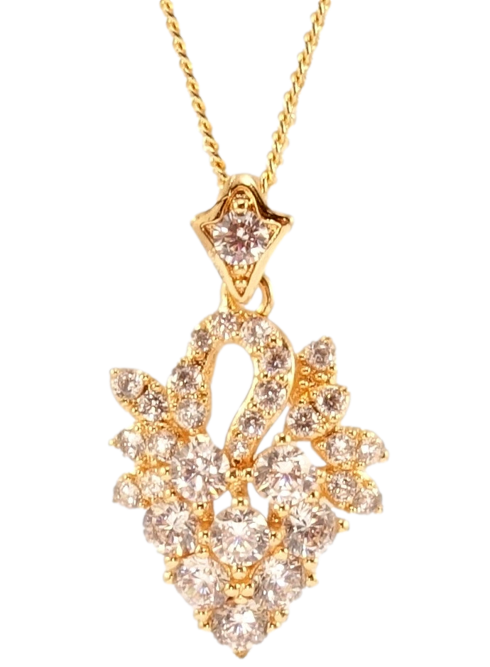 Кулон на ланцюжку Xuping M&L Колір 18K "Витончена кристальна підвіска" довжина 45см х 1мм, фото 1