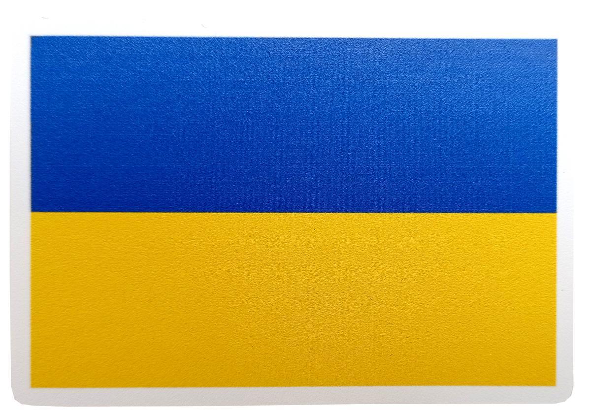 Наліпка на валізу, велосипед, ноутбук Прапор України