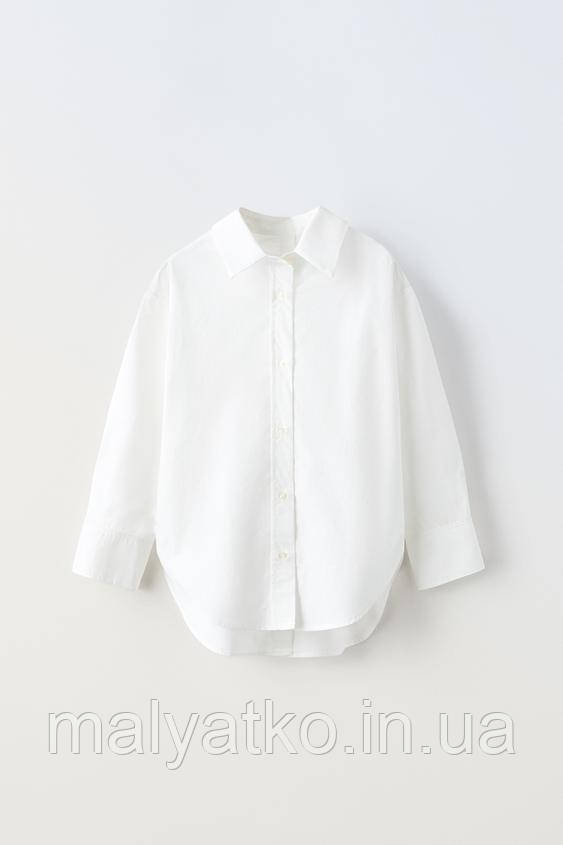 ZARA ПОПЛІНОВА СОРОЧКА З ҐУДЗИКАМИ 13/14, фото 1