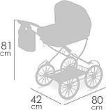 Коляска для ляльок DeCuevas Verona з сумочкою (розмір 80-42-в81см) 80078 Бежева, фото 7