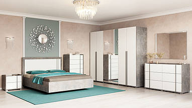 Тумба приліжкова Алекса прикроватні тумбочки приліжкові тумби в спальню біля ліжка з ДСП на 2 шухляди 550х505х400 мм, фото 4