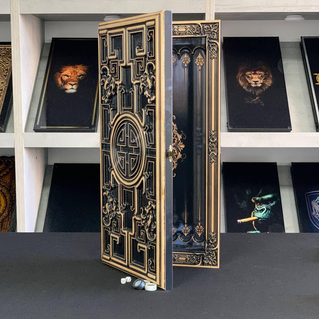 Нарди дерев'яні Лабіринт 60×28 см нарди довгі та нарди короткі, фото 1