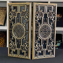 Нарди дерев'яні на подарунок Лабіринт 60×28 см нарди довгі та нарди короткі, фото 2