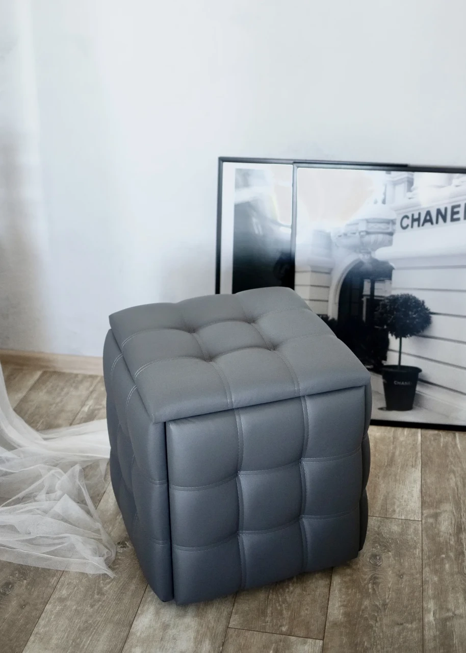 Пуф 5 в 1  Екошкіра Сірий, фото 1