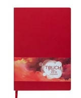 Блокнот А5/96арк. ВМ295102-05 TOUCH ME LOGO2U кліт., шкіра, червоний (381), фото 1