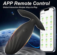 Анальная пробка с вибрацией, вибро пробка смарт, плаг, втулка, силиконовая пробка Delux Wonder 4