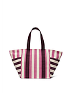 Пляжна Сумка Шоппер Victoria's Secret PINK Canvas Tote Stripe, Різнокольорова у смужку, фото 2