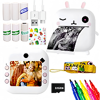 Дитяча камера фотоапарат з друком на термопапері фотокамера моментального друку з карткою пам'яті