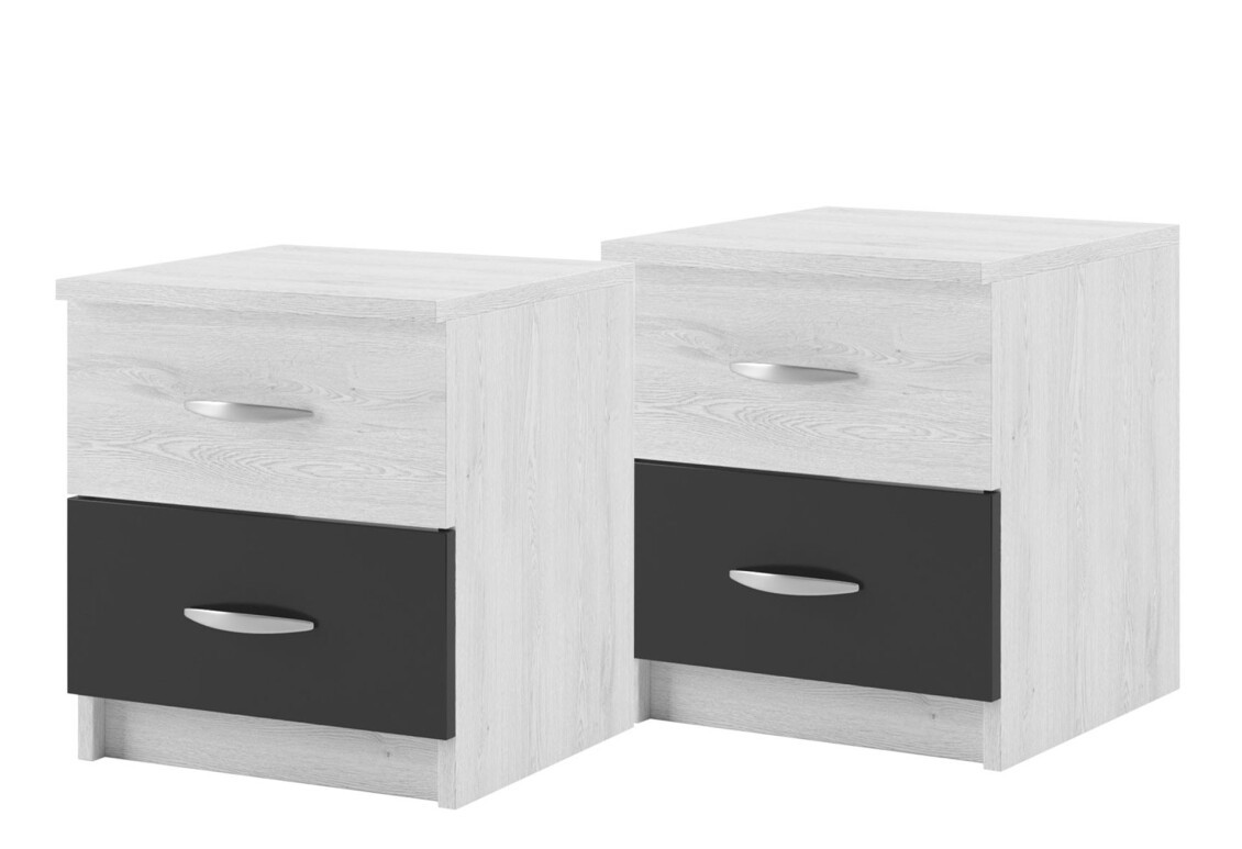 Тумба приліжкова тумбочка Соня прикроватні тумбочки 2 приліжкові тумби в спальню біля ліжка комплект з ДСП на дві шухляди