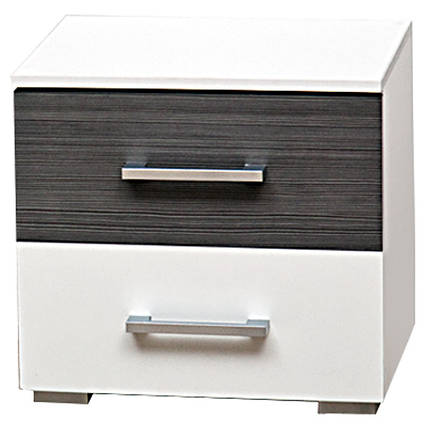 Тумба приліжкова тумбочка Круїз прикроватні тумбочки приліжкові тумби в спальню біля ліжка з ДСП на 2 шухляди 454 х 427 х 404 мм, фото 1