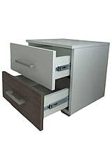 Тумба приліжкова тумбочка Круїз прикроватні тумбочки приліжкові тумби в спальню біля ліжка з ДСП на 2 шухляди 454 х 427 х 404 мм, фото 3