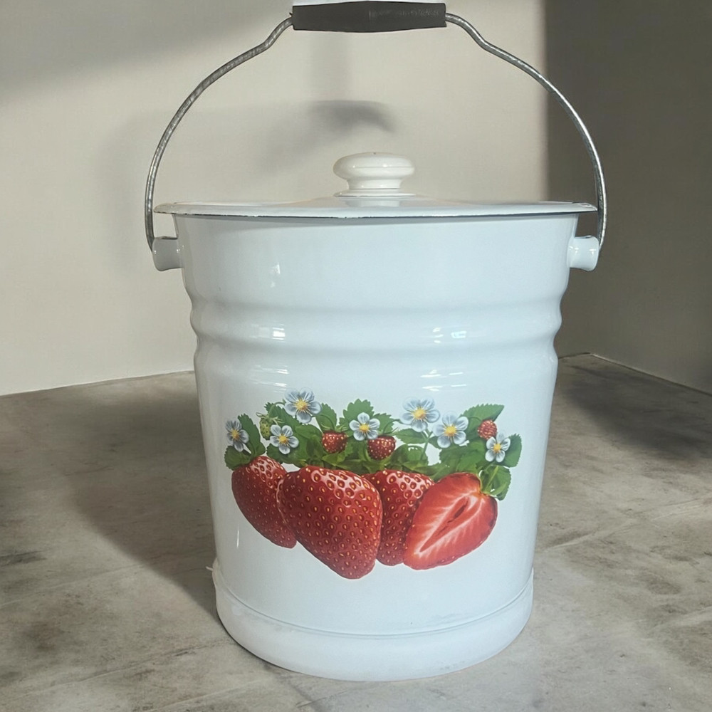 Відро емальоване з піддоном 12л Полуниця 1324/2.1 Idilia