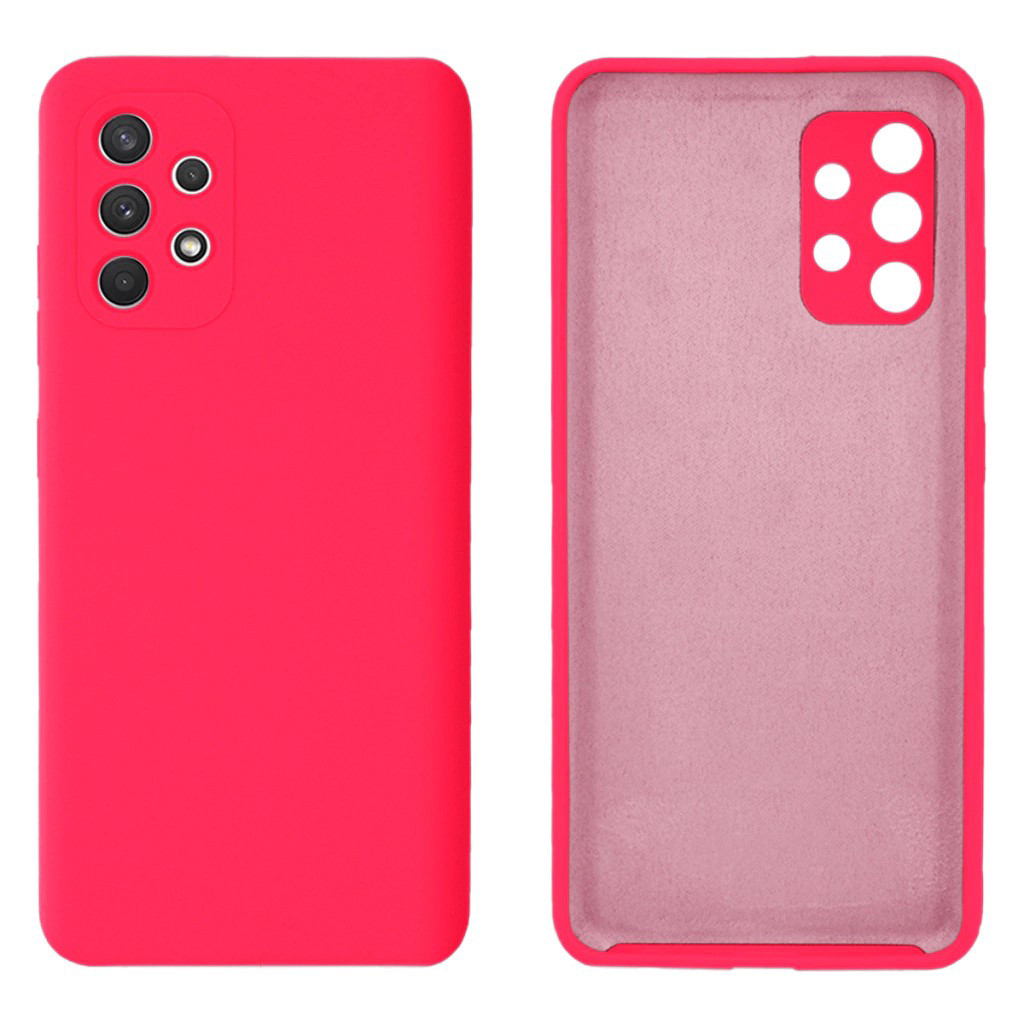 Чохол Silicone case Camera Protective для Samsung A32 4G (21) яскраво рожевий Shiny Pink