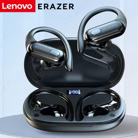 Вакуумні bluetooth-навушники Lenovo ERAZER XT60 TWS для спорту чорні