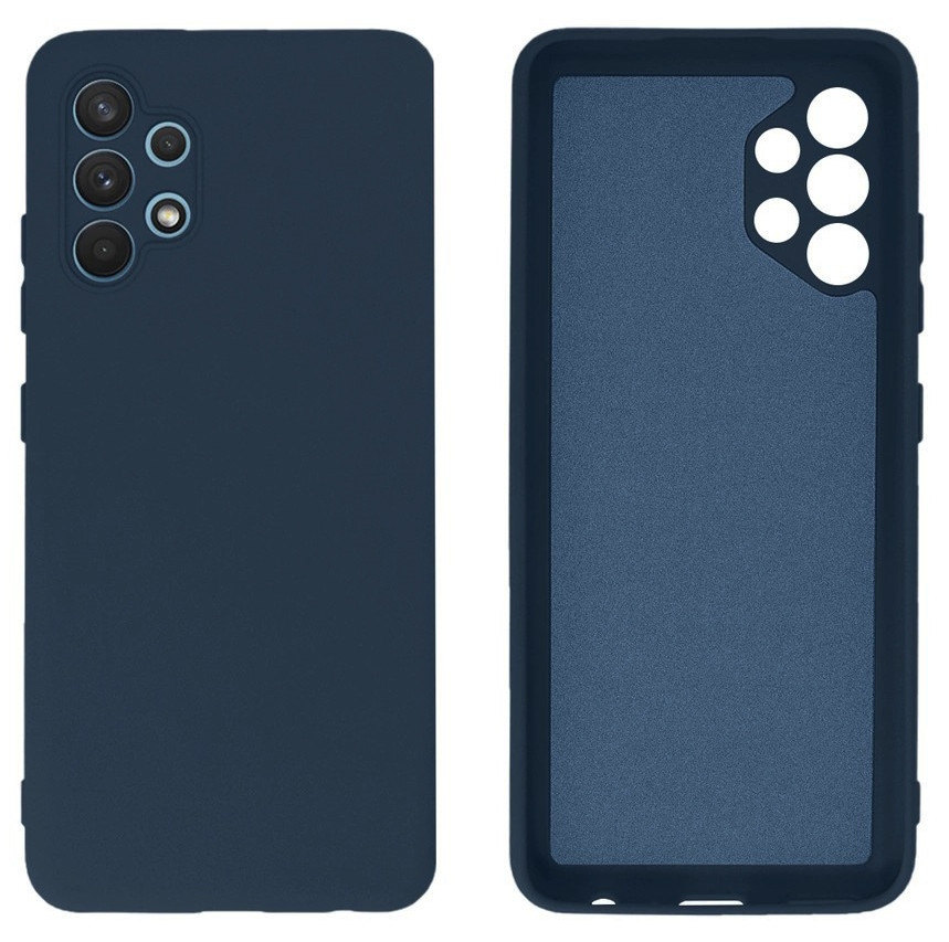 Чохол Silicone case Camera Protective для Samsung A32 5G (08) темно-синій Dark Blue