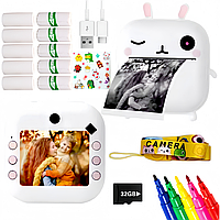 Цифровий фотоапарат миттєвого друку для дітей дитяча камера з фотодруком з іграми та карткою пам'яті