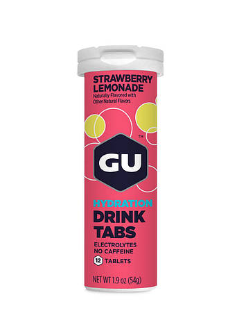 Ізотонічні таблетки GU Energy Strawberry Lemonade, 12 шт в тубі, фото 1
