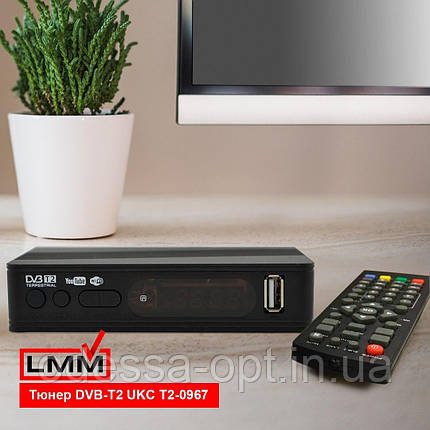 Тюнер DVB-T2 UKC T2-0967 (приймач DVB-T2 для цифрового телебачення з підтримкою Wi-Fi адаптера), фото 1