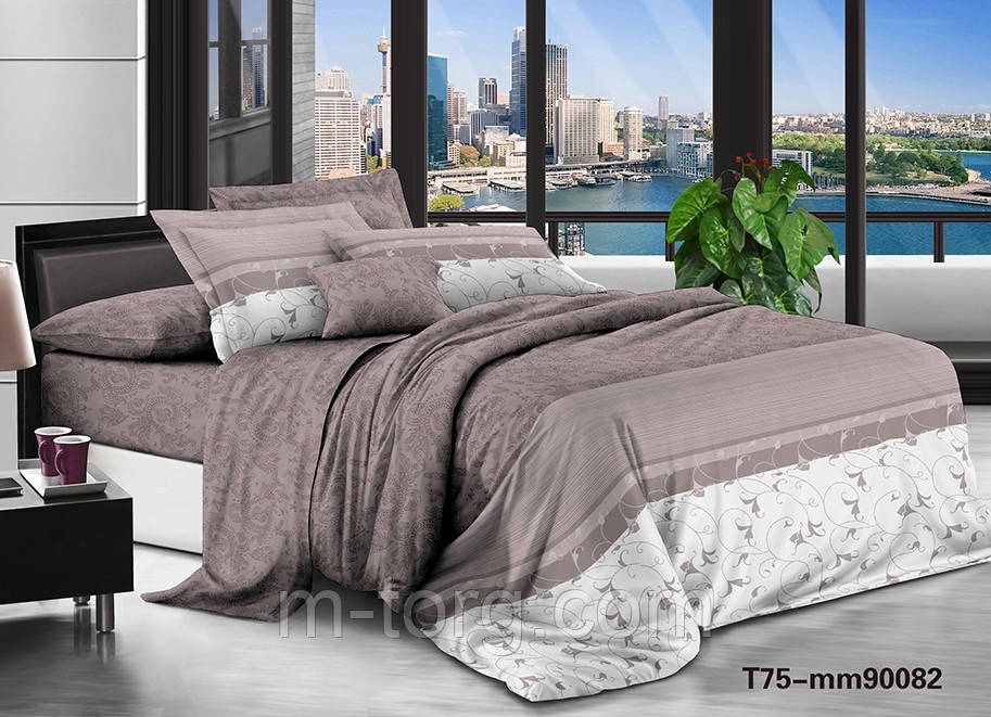 Комплект постільної білизни полуторний із бязі