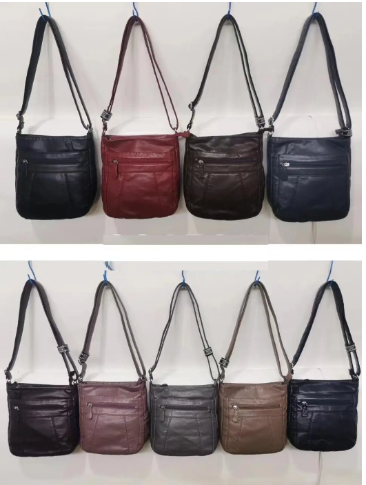 Сумочка жіноча крос-боді на блискавці з довгим ремінцем зі штучної шкіри Zhenya, фото 1