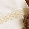 Крижмо Ladan з кутиком з мереживом інтерлок 90х80 см Молочний (KR16-Interlok-Mol), фото 3