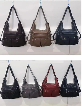 Сумочка жіноча містка на блискавці з кишенями зі штучної шкіри Zhenya