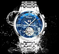 Мужские наручные механические часы на руку водонепроницаемые с автоподзаводом, часы для мужчин с подсветкой