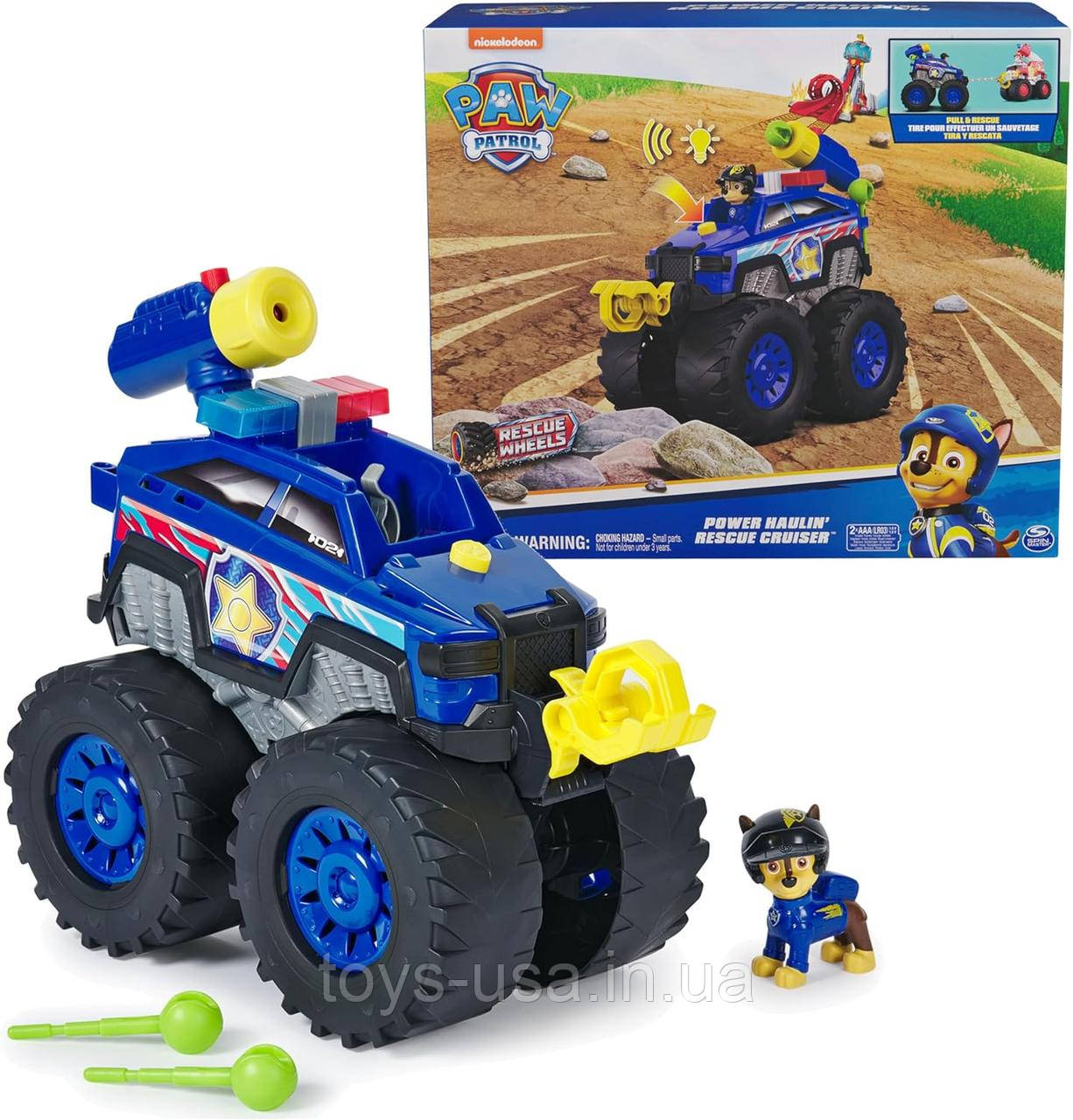 Автомобіль Чейза Щенячий патруль Paw Patrol Rescue Wheels Power Haulin Cruiser Chase, фото 1