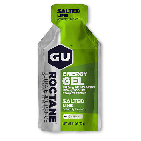 Енергетичний гель GU Energy ROCTANE Ultra Endurance Salted Lime, 32 г (35 мг кофеїну), фото 1