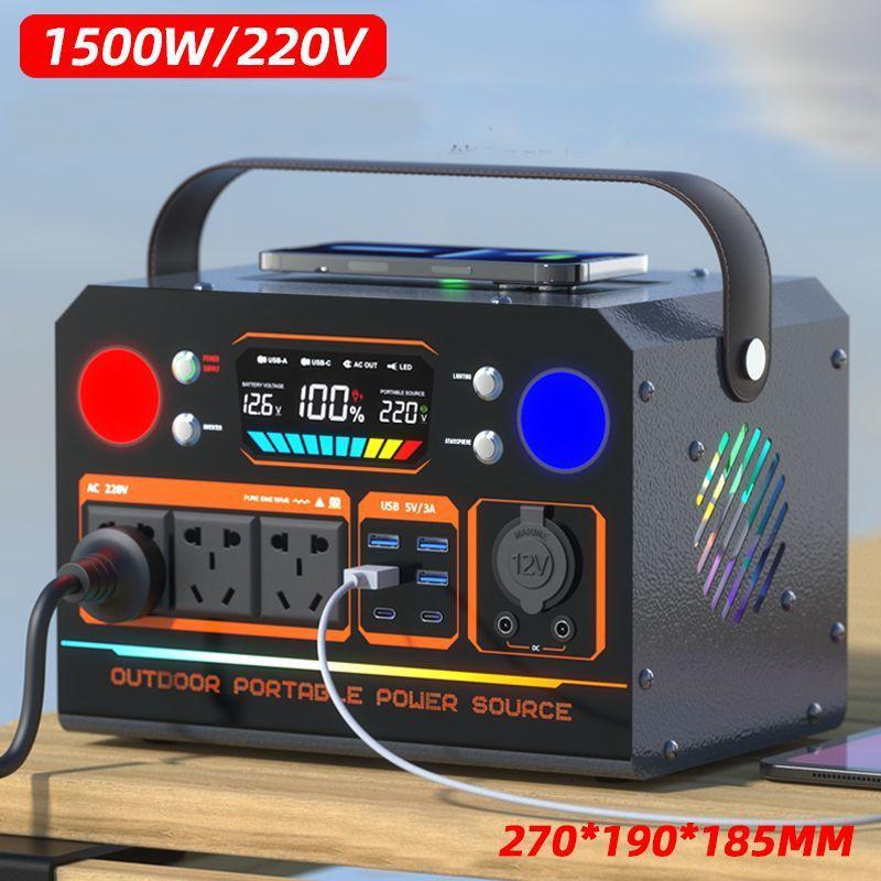 Портативна зарядна станція 1500W 1200000 mAh 444Wh
