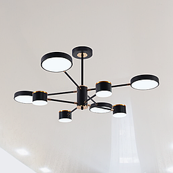 Люстра хайтек Sirius 132W до 20 кв.м колір  B X13288/8 BK+FGD