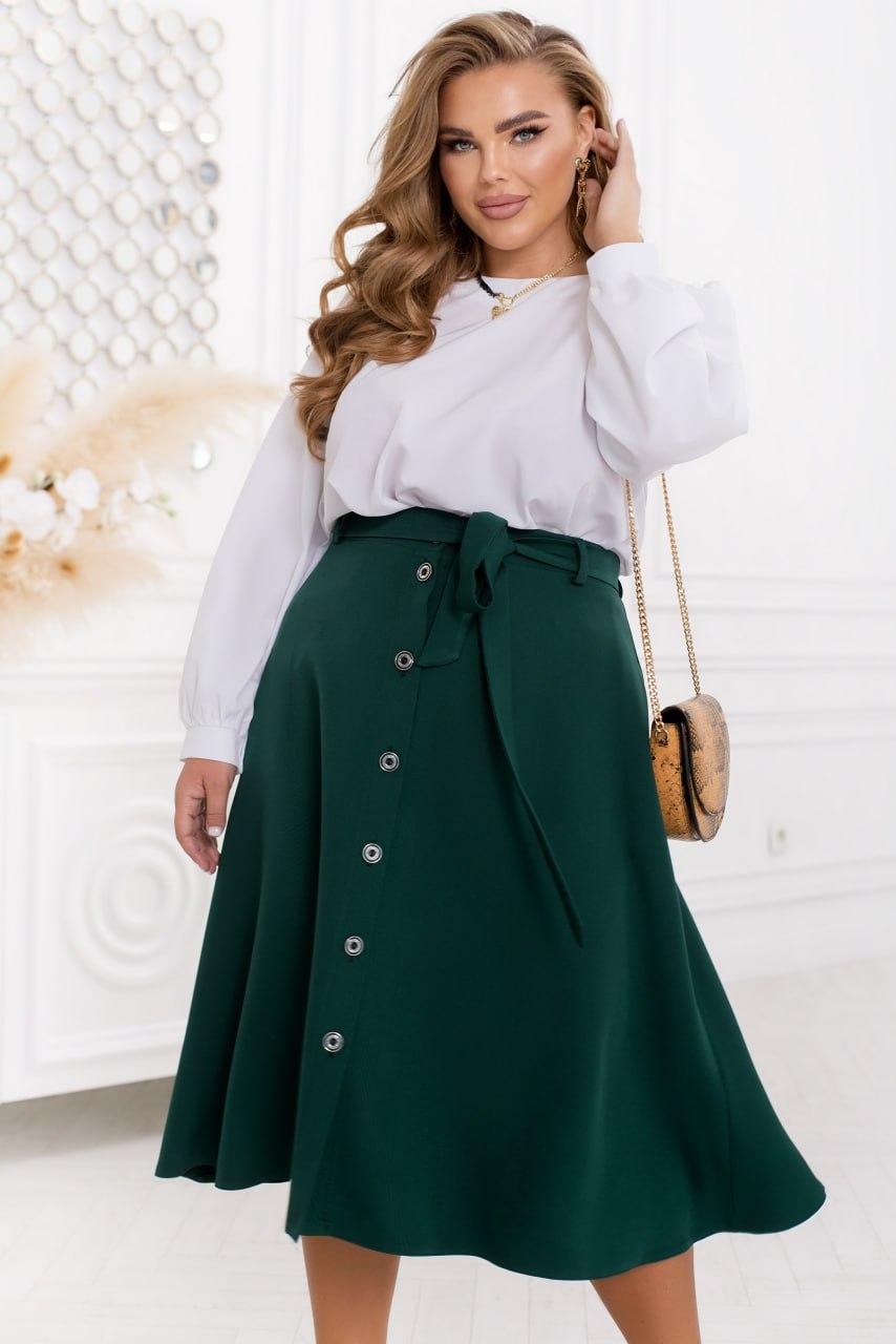 Спідниця класична, міді, батал, тканина костюмка 46-48, 50-52, 54-56, 58-60, 62-64, 66-68, фото 1