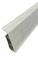 Плінтус підлоговий 80 мм ОРІХ АНТИК, 2.2 м з кабельом, м'якими краями