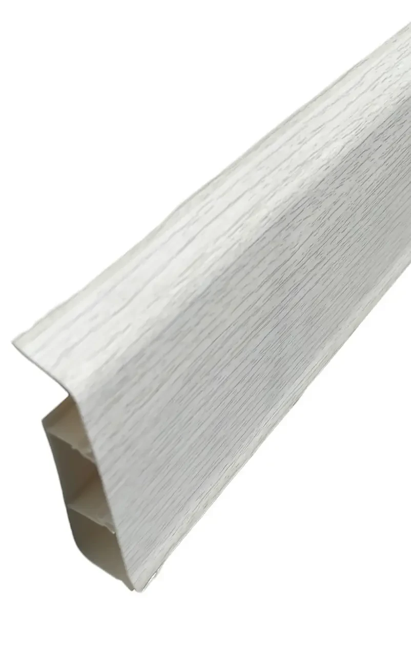 Плінтус підлоговий 80 мм КЛЕН ПАТИНА, 2.2 м з кабельом каналом, м'якими краями, фото 1