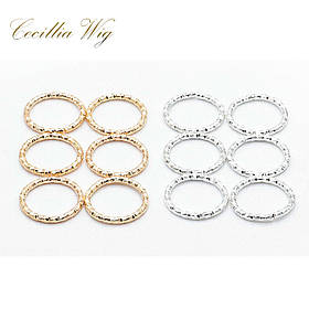 Пірсинг кільце для кісок металеві прикраси для афрокос аксесуари для зачісок дред сріблястий рифлений