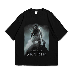 Футболка з принтом Skyrim S Чорний, фото 1
