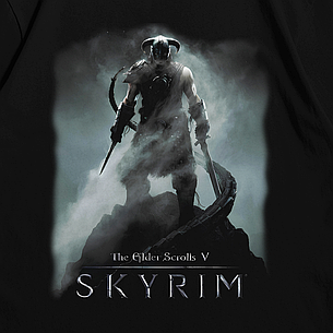 Футболка з принтом Skyrim S Чорний, фото 3