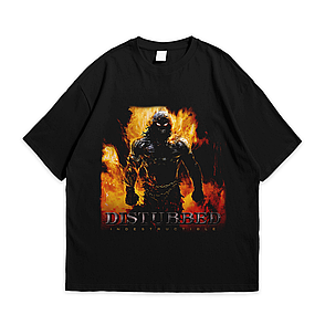 Футболка з принтом Disturbed Indestructible S Чорний, фото 1