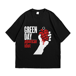 Футболка з принтом Green Day American Idiot M Чорний, фото 1