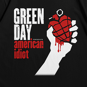Футболка з принтом Green Day American Idiot M Чорний, фото 3