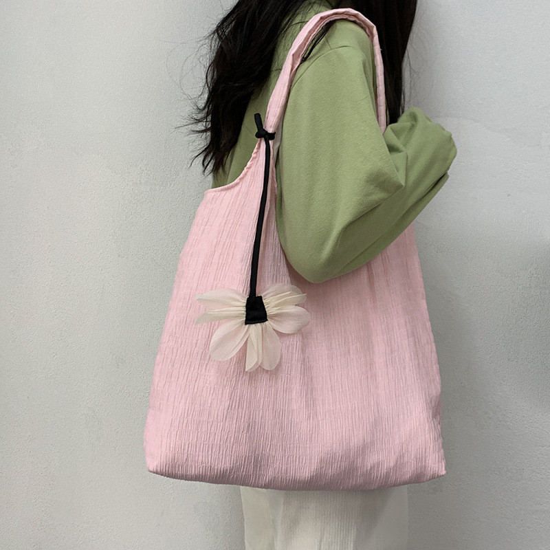 Жіноча сумка через плече фактурна тканина сумка великої місткості сумка для покупок опт, фото 1